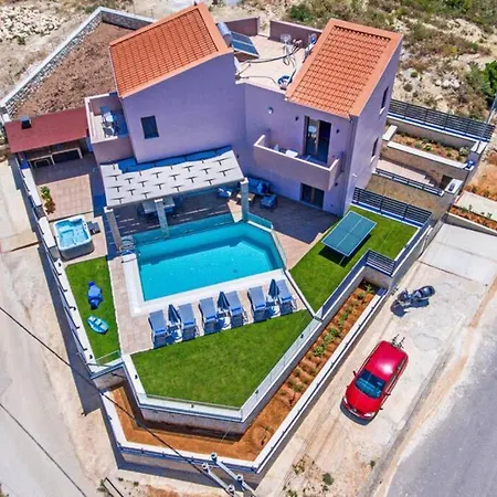 فيلة Anthi, A Modern With Salted Water Pool,hot Tub & Bbq! *